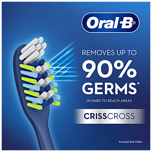 Buy OralB Criss Cross Toothbrush Soft, AntiPlaque, Removes Up To 90 Germs, Family Pack