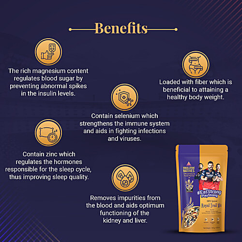 Himalayan Natives 100% Natural Royal Trail Mix - Nutritious, Cholesterol Free, Rich In Protein, 100 g  