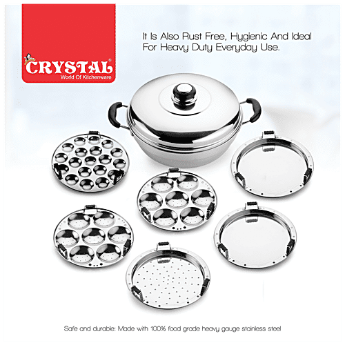 Buy Crystal Stainless Steel Kadai 28 cm Online at Best Price of Rs
