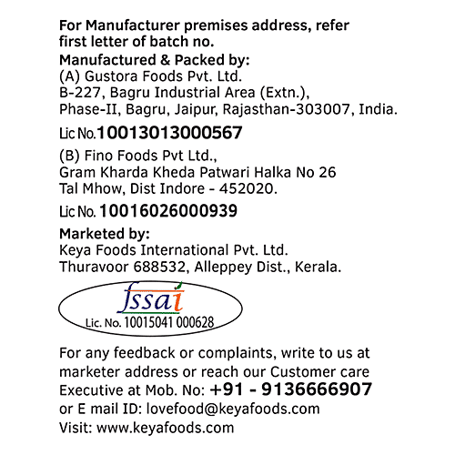 Keya Farfalle Pasta - 100% Durum Wheat Semolina, Rich In Protein, Cholesterol Free, 500 g Pouch 