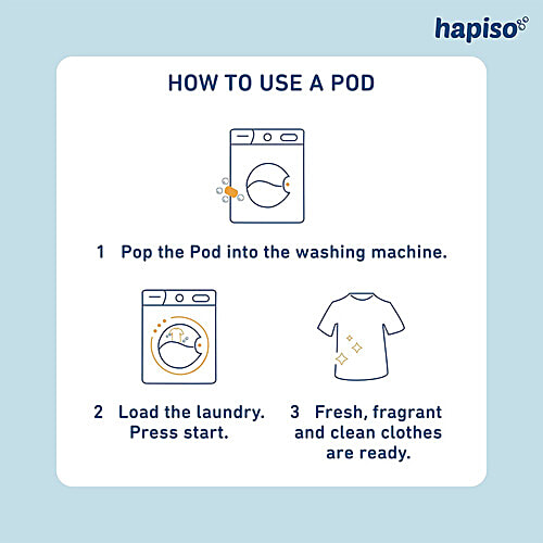 Buy Hapiso Laundry Pods Fragrance Free, Brightens Colours, Zero