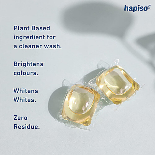 Buy Hapiso Laundry Pods Fragrance Free, Brightens Colours, Zero