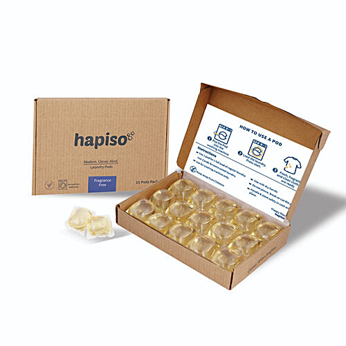 Buy Hapiso Laundry Pods Fragrance Free, Brightens Colours, Zero