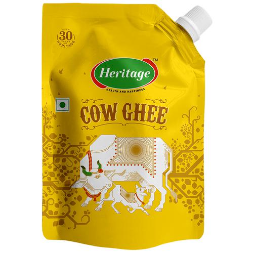 Heritage Cow Ghee - Rich In Vitamins, Minerals, Healthy & Taste, 200 ml Spout Pouch 
