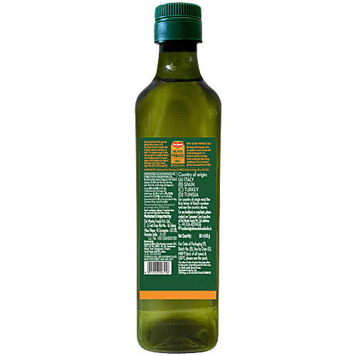 Del Monte Olive Pomace Oil - Cholesterol & Trans Fat-Free, For Cooking, Deep Frying, 500 ml  Cholesterol & Trans Fat-Free
 Ideal for Cooking & Deep Frying