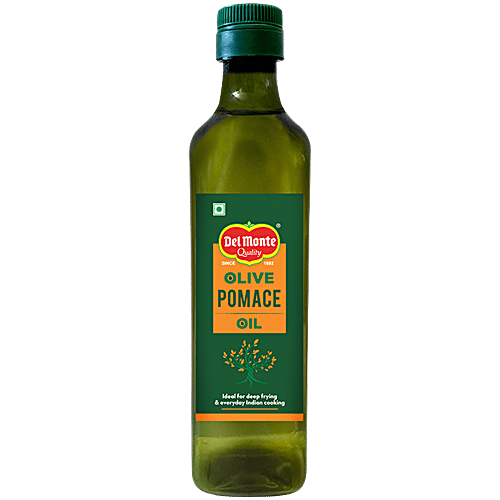 Del Monte Olive Pomace Oil - Cholesterol & Trans Fat-Free, For Cooking, Deep Frying, 500 ml  Cholesterol & Trans Fat-Free
 Ideal for Cooking & Deep Frying