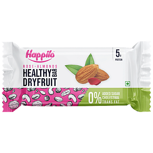 Buy Happilo RoseAlmond Healthy Dry Fruit Bar Rich In Protein, Gluten