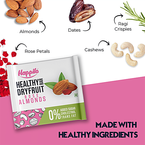 Buy Happilo RoseAlmond Healthy Mini Dry Fruit Bar Online at Best Price