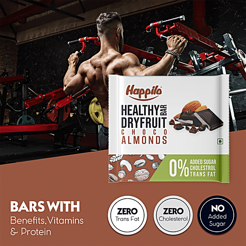 Happilo Choco-Almond Healthy Mini Dry Fruit Bar, 15 g  Rich In Protein, Gluten Free