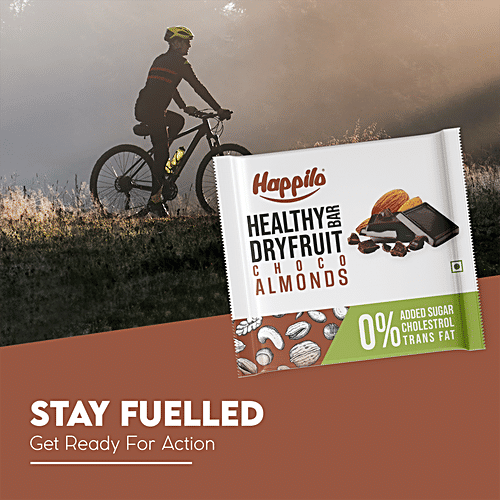 Happilo Choco-Almond Healthy Mini Dry Fruit Bar, 15 g  Rich In Protein, Gluten Free