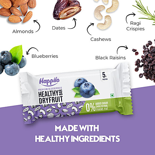 Buy Happilo Premium Blueberries Healthy Dry Fruit Bar Rich In Protein