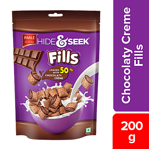Parle Platina Hide & Seek Fills Crunchy With Chocolaty Creme, 200 g  