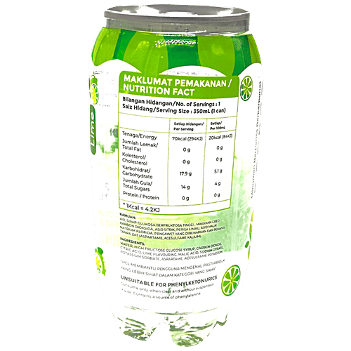 Buy BEFREE Carbonated Flavoured Drink Lime, Refreshing, Cholesterol