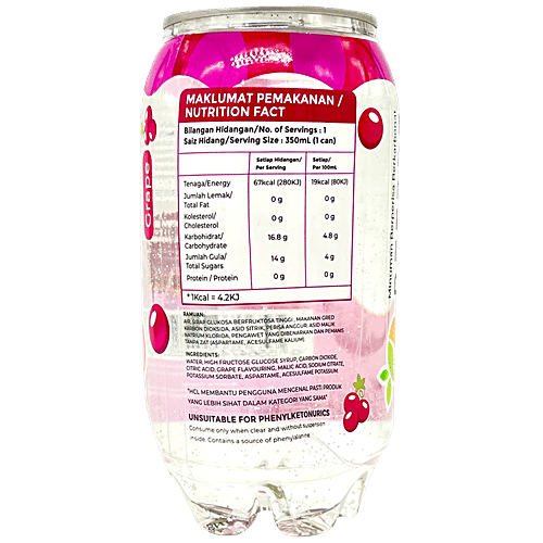 Buy BEFREE Carbonated Flavoured Drink Grape, Refreshing, Cholesterol