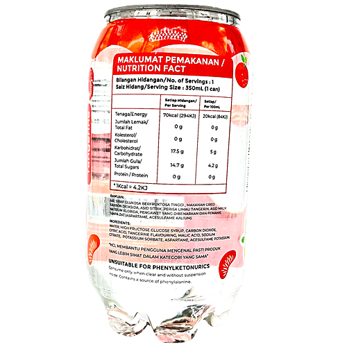 Buy BEFREE Carbonated Flavoured Drink Tangerine, Refreshing, Cholesterol Free Online at Best