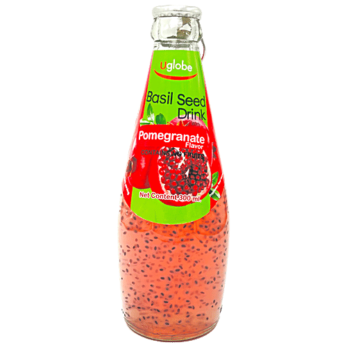 Buy Uglobe Basil Seed Drink Pomegranate Flavour, Contains No Fruits
