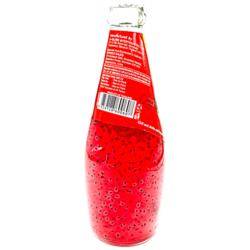 Uglobe Basil Seed Drink - Watermelon Flavour, Contains No Fruits, Healthy, Refreshing, 300 ml
