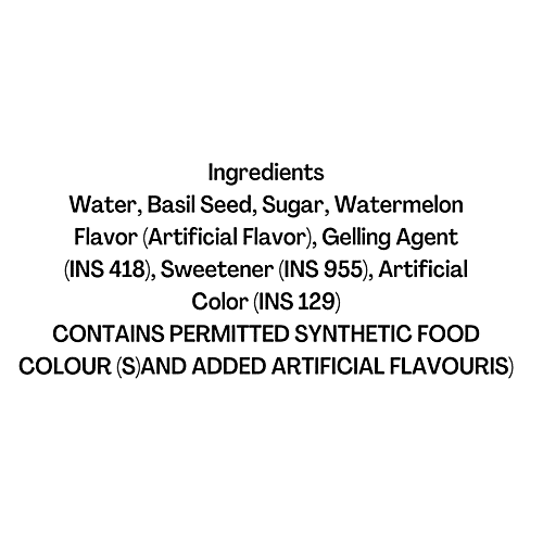 Uglobe Basil Seed Drink - Watermelon Flavour, Contains No Fruits, Healthy, Refreshing, 300 ml