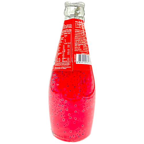 Uglobe Basil Seed Drink - Watermelon Flavour, Contains No Fruits, Healthy, Refreshing, 300 ml