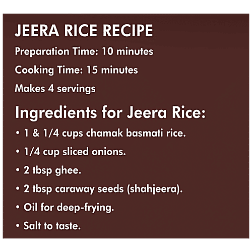 Tilda Chamak Chota Basmati Rice - 50 Carats, Long, Slender-Grained Aromatic, 10 kg Bag