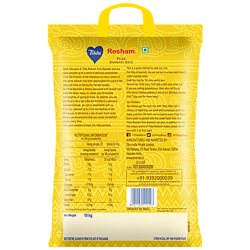 Buy Tilda Resham Pure Basmati Rice Gluten Free, Long Slender Grain