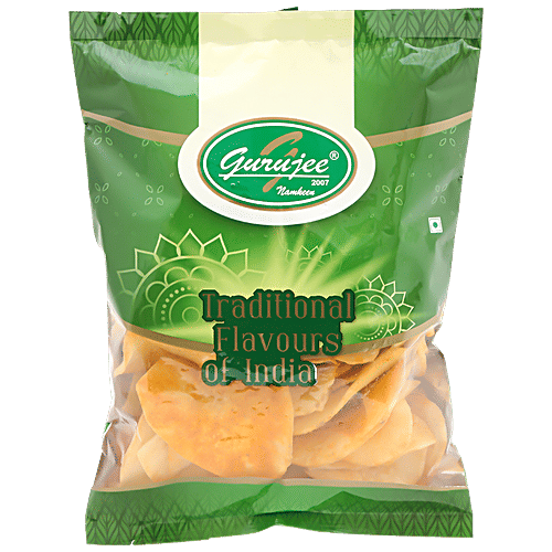 Gurujee Namkeen Sliced Tapioca Chips Masala - Crispy, Ready To Eat Savouries, No Preservatives, 150 g  