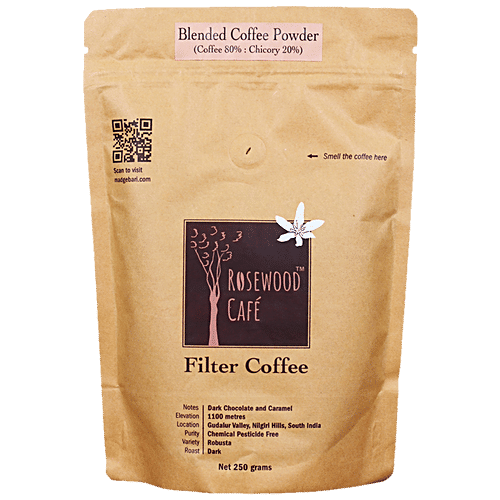 Buy Rosewood Cafe Blended Filter Coffee Powder Strong, Dark, Chemical