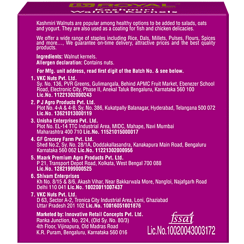 bb Royal Kashmiri Walnuts Premium Kernel - Whole, Rich In Fibre, Protein, Zero Cholesterol, 200 g Airtight Pack. Freshness Locked 