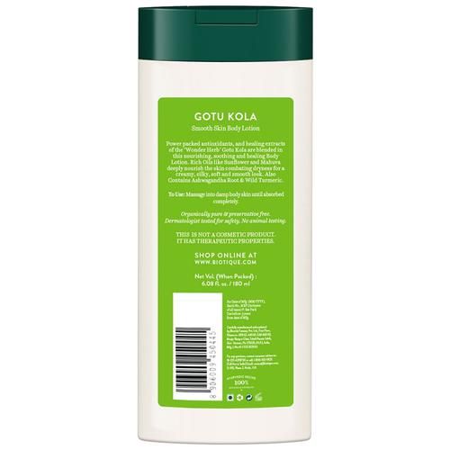 BIOTIQUE Gotu Kola Smooth Skin Body Lotion - For Dry Skin, 180 ml  