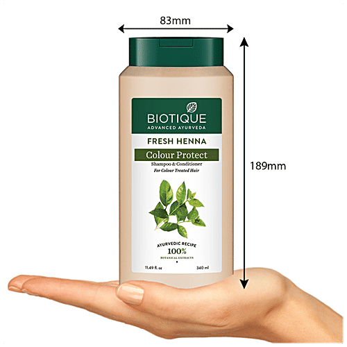 BIOTIQUE Fresh Henna Colour Protect Shampoo & Conditioner, 340 ml  For Colour Treated Hair