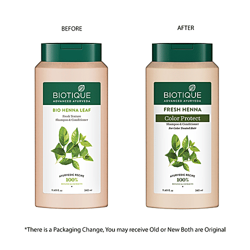 BIOTIQUE Fresh Henna Colour Protect Shampoo & Conditioner, 340 ml  For Colour Treated Hair
