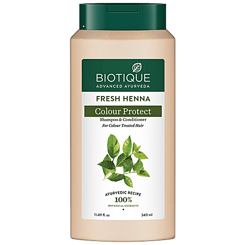 BIOTIQUE Fresh Henna Colour Protect Shampoo & Conditioner, 340 ml  For Colour Treated Hair
