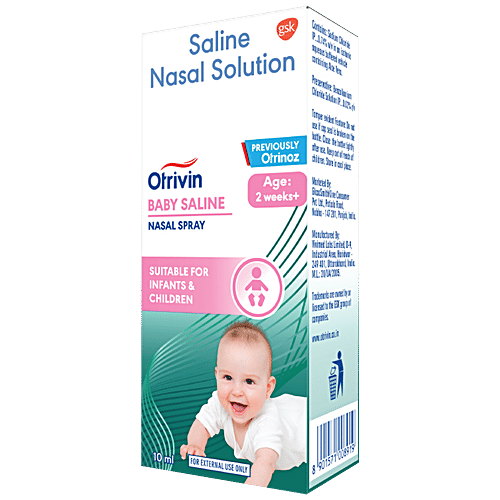 Otrivin Moisturising Paediatric Nasal Drops - For Blocked Nose & Dryness, For Infants, 10 ml