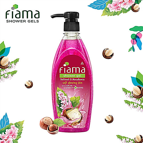 Fiama Shower Gel With Skin Conditioners - Patchouli & Macadamia, For Soft, Glowing Skin, 500 ml  