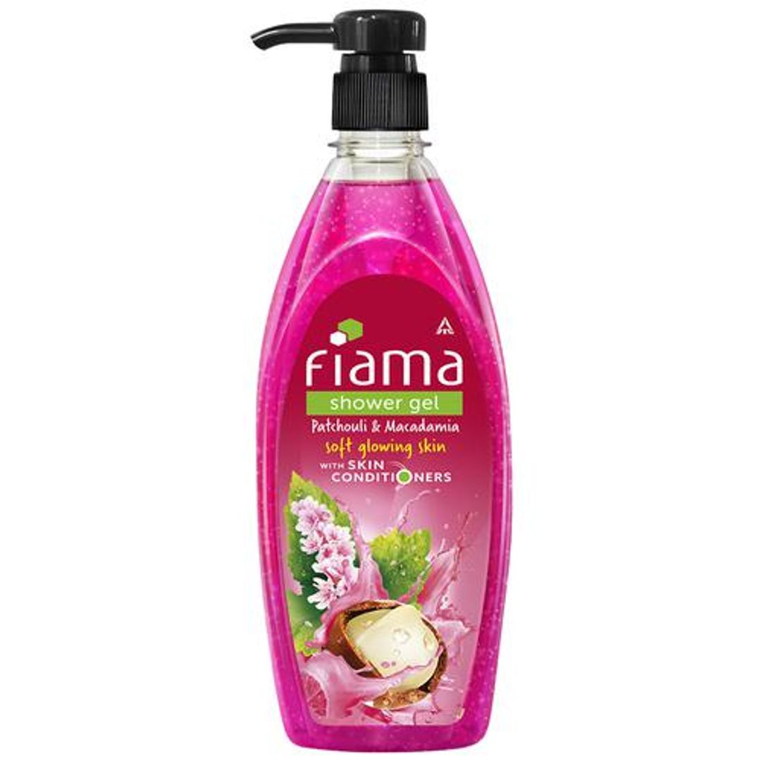 Fiama Shower Gel With Skin Conditioners - Patchouli & Macadamia, For Soft, Glowing Skin, 500 ml 