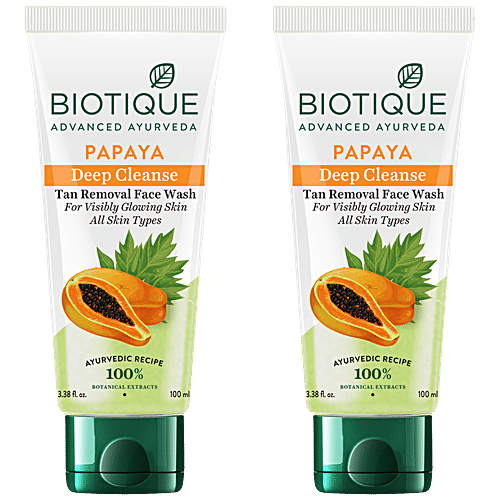 Buy BIOTIQUE Deep Cleanse Face Wash Papaya, For Visibly Glowing Skin