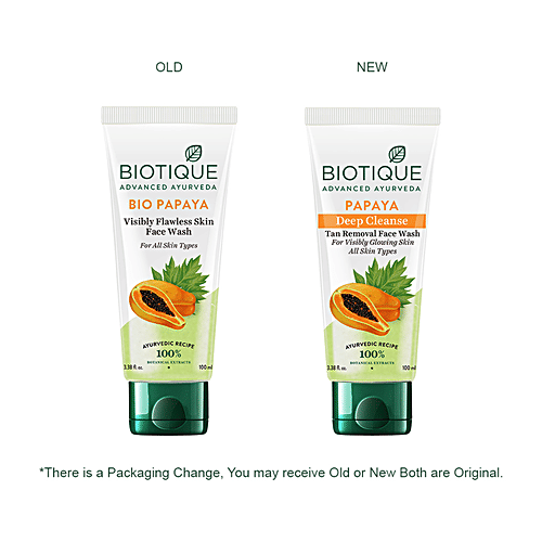 Buy BIOTIQUE Deep Cleanse Face Wash Papaya, For Visibly Glowing Skin