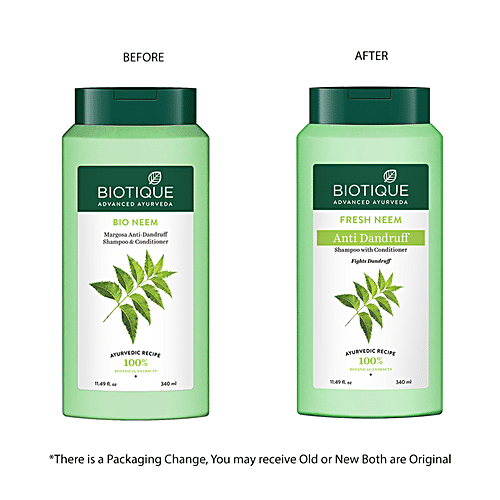 Buy BIOTIQUE Fresh Neem Anti Dandruff Shampoo & Conditioner, For