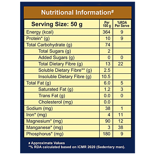 Manna Multigrain Atta - With 35% Oats, Loaded With Nutrients, Reduces Cholestrol, 1 kg