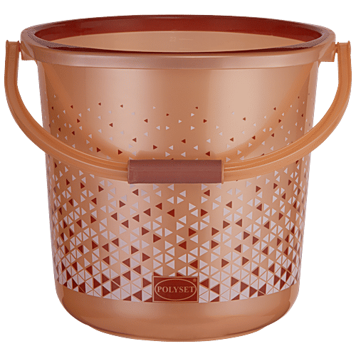 Buy Polyset Ultra Tinted Printed Bucket 24 Litres, Brown Online at Best