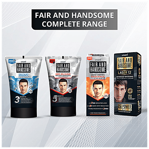 Fair And Handsome Long Lasting Radiance Cream, 2X Spot Reduction, 7 Hrs Brighter Look, Pro-Peptide Face Cream For Men, 60 g