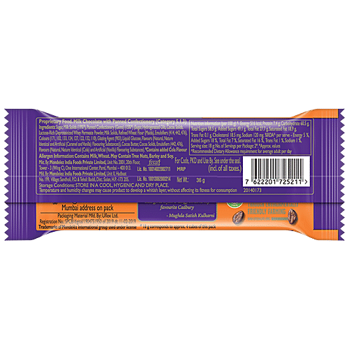 Cadbury Dairy Milk Crunchy Cola Madbury Chocolate Bar, 36 g  