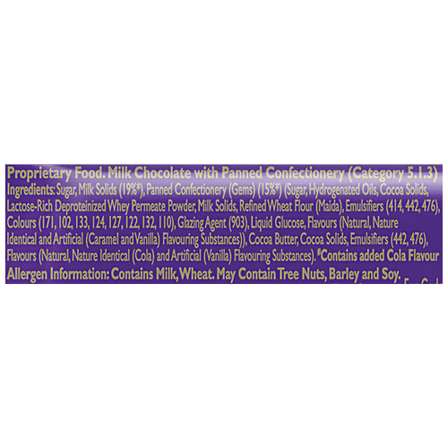 Cadbury Dairy Milk Crunchy Cola Madbury Chocolate Bar, 36 g  