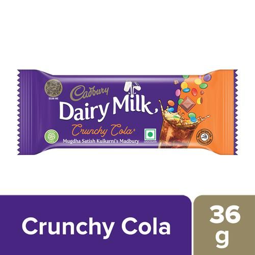 Cadbury Dairy Milk Crunchy Cola Madbury Chocolate Bar, 36 g  