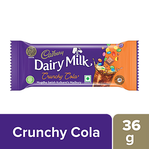 Cadbury Dairy Milk Crunchy Cola Madbury Chocolate Bar, 36 g  