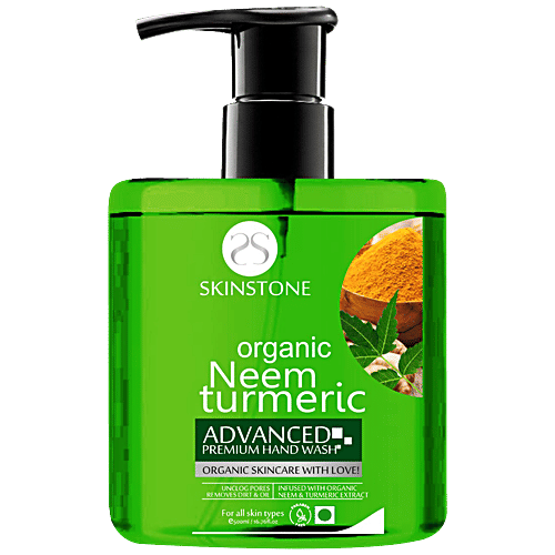 Skinstone Premium Neem & Turmeric Hand Wash - Refreshing, Removes Impurities, 500 ml  