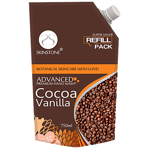 Skinstone Cocoa Vanilla Premium Hand Wash - Creamy, Gentle, Nourishing, 750 ml  