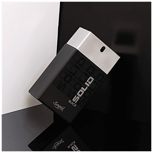 Sapil Solid Black Eau De Toilette For Men - Perfumed Deodorant, 100 ml  