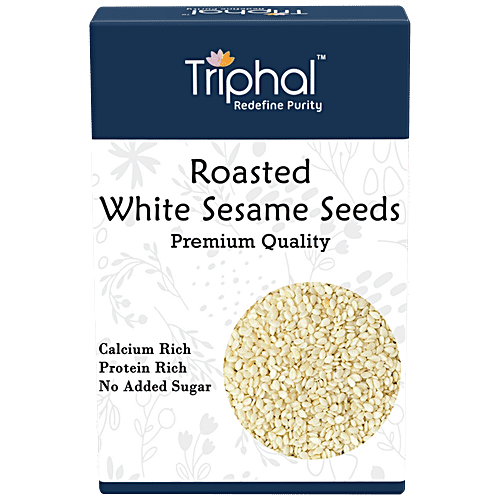 Buy Triphal Roasted White Sesame Seeds Premium Quality, Rich In