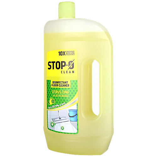Stop-O Liquid Disinfectant Floor Cleaner - Citrus Zing, 975 ml